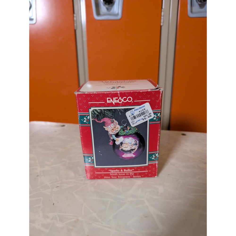 "Sparky & Buffer" 9th Issue In Enesco's NPV Wee Tree Trimmers Ornament series